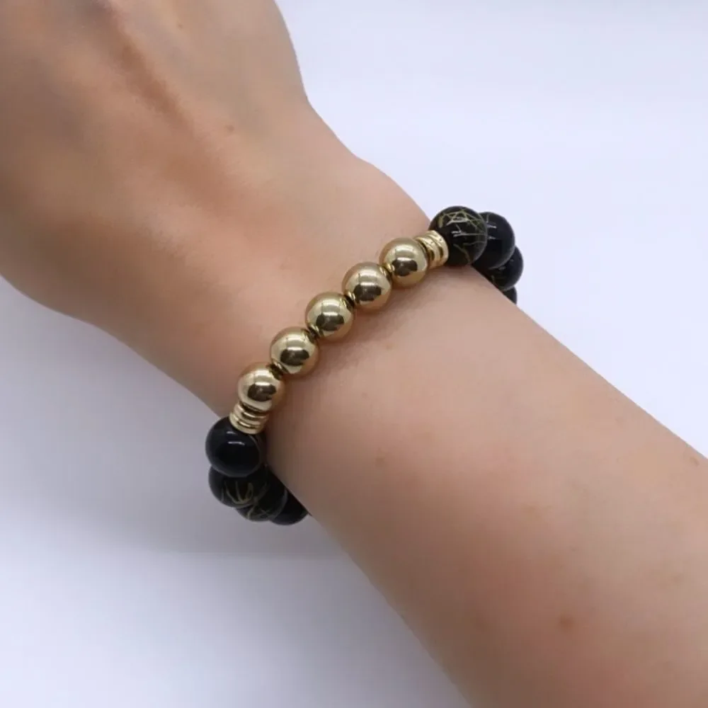 NWT Wool + Pepper Co. Mens B&G Beaded Bracelet